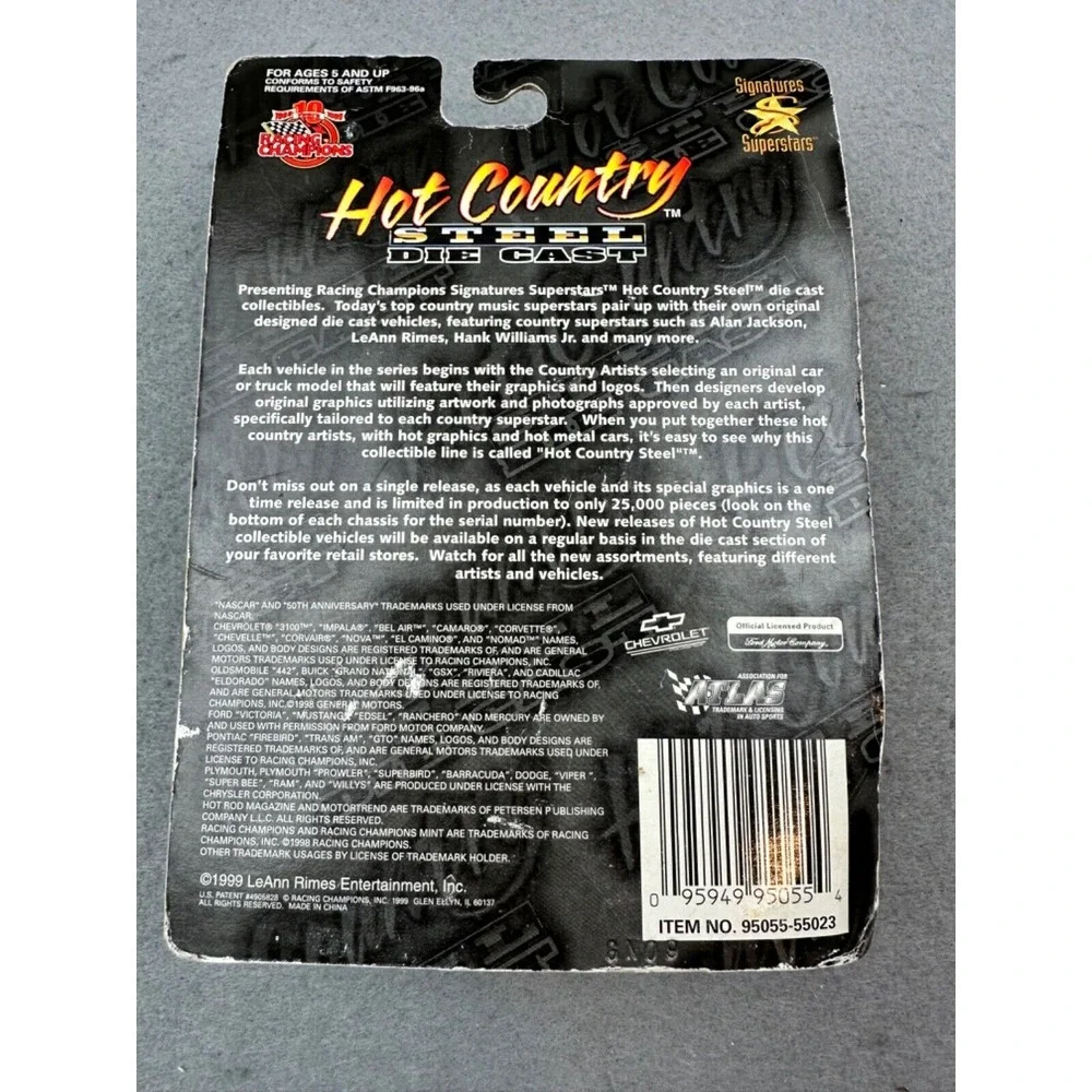 Racing Champions 1999 LEANN RIMES Hot Country SIGNATURES‎ SERIES Steel 1:64 #23